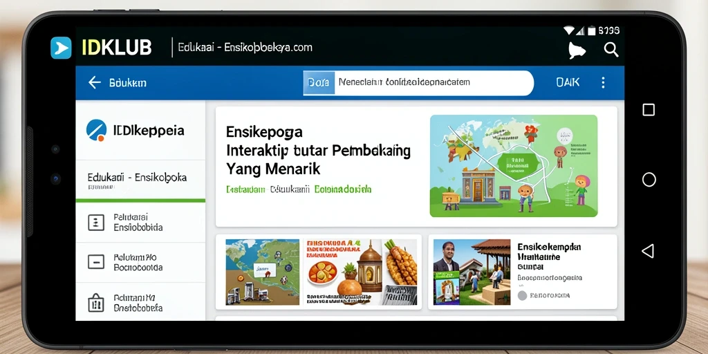 Antarmuka aplikasi IDKLUB yang ramah pengguna dan informatif.