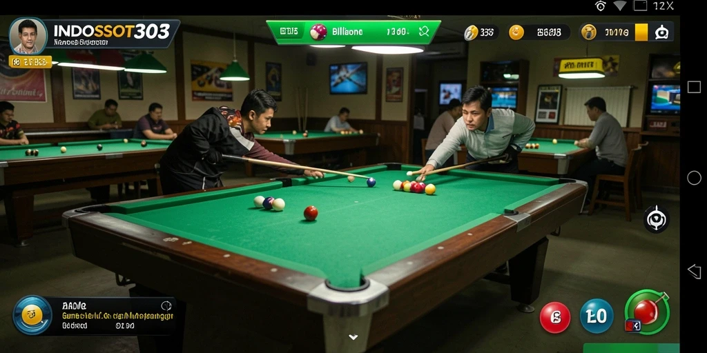 Tampilan antarmuka INDOSLOT303 dengan fitur billiard yang menarik.