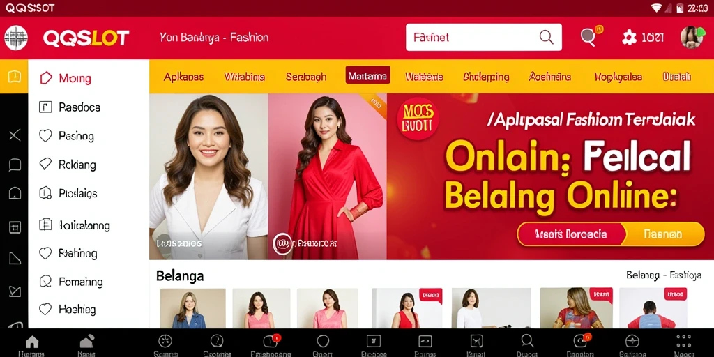 Antarmuka QQSLOT menampilkan berbagai pilihan fashion yang menarik.